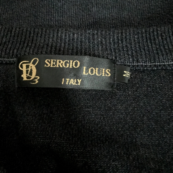 Sergio Louis Knit Sweater Grayish Blue Size M - Picture 4 of 5